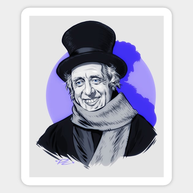 Alistair Sim - An illustration by Paul Cemmick Sticker by PLAYDIGITAL2020